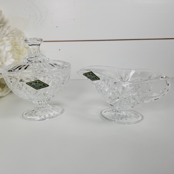 Godinger Dublin Shannon Crystal Sugar Bowl and Creamer Set- Classic - Picture 10 of 10